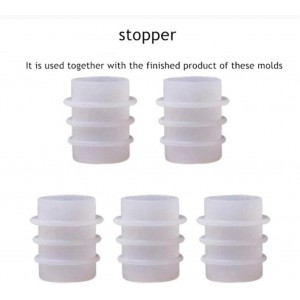 5Pcs White Bottle Stopper Silicone Mold, Crystal Epoxy Wine Stopper, Reusable Beverage Stoppers, Cork Cover, Bar and Wine Tools, Pourers