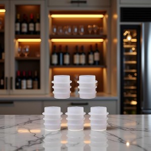 5Pcs White Bottle Stopper Silicone Mold, Crystal Epoxy Wine Stopper, Reusable Beverage Stoppers, Cork Cover, Bar and Wine Tools, Pourers