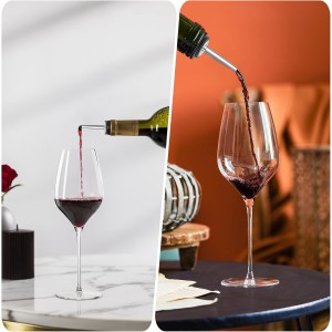 3 Pack Stainless Steel Liquor Pour Spouts, Classic Bottle Pourers with 6 Caps, 3 Adapters for Large Neck Bottles, Also for Olive Oil, Juices and Syrups