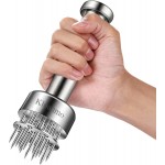 Stainless Steel Meat Tenderizer Tool, 21 Sharp Needles, Meat Piercing, Tenderizing Steak, Beef, Chicken, Pork, Barbecue, Marinating, Small Meat Grinder