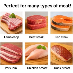 Meat Tenderizer Tool - 48 Stainless Steel Needle Blades for Tenderizing Chicken, Steak, Pork, Beef – Handheld Meat Tenderizer Stapler to Enhance Texture & Taste – Complete with Cleaning Brush