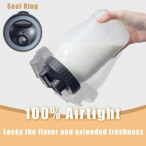 Pour Spout Lids for Ball Regular Mouth Mason Jars, Airtight Canning Jar Flip Cap Top Lid for Drinking, Salad, Dressing Pouring, Leak-Proof, Black Pack of 4