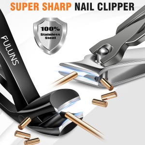 Nail Clippers for Men Thick Nails with Angled Head & Wide Opening, Heavy Duty Large Nail Clippers for Seniors with Catcher, 2026 Slanted Sharp Nail Clippers Set Gifts for Men Women Adults