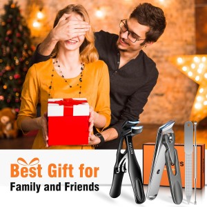 Nail Clippers for Men Thick Nails with Angled Head & Wide Opening, Heavy Duty Large Nail Clippers for Seniors with Catcher, 2026 Slanted Sharp Nail Clippers Set Gifts for Men Women Adults