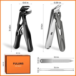 Nail Clippers for Men Thick Nails with Angled Head & Wide Opening, Heavy Duty Large Nail Clippers for Seniors with Catcher, 2026 Slanted Sharp Nail Clippers Set Gifts for Men Women Adults