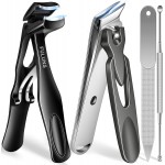Nail Clippers for Men Thick Nails with Angled Head & Wide Opening, Heavy Duty Large Nail Clippers for Seniors with Catcher, 2026 Slanted Sharp Nail Clippers Set Gifts for Men Women Adults