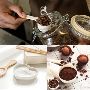 uxcell 5Pcs Plastic Measuring Spoons 15g/30ml Table Spoon Powder Scoops Spoon for Measuring Coffee Protein Powder Spices, Clear