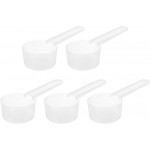 uxcell 5Pcs Plastic Measuring Spoons 15g/30ml Table Spoon Powder Scoops Spoon for Measuring Coffee Protein Powder Spices, Clear