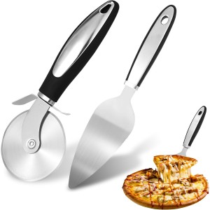 SVNR Classic Pizza Cutter Set, Stainless...