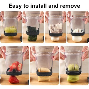 Fruit Slicer Cup: Strawberry Slicer, Strawberries Cutter Cup, Speed Cutter for Banana Grape Egg Kitchen Portable Slicing Tool(Black)