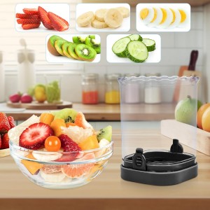 Fruit Slicer Cup: Strawberry Slicer, Strawberries Cutter Cup, Speed Cutter for Banana Grape Egg Kitchen Portable Slicing Tool(Black)