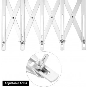 QWORK 5-Wheel Adjustable Pastry Cutter, Stainless Steel Pizza Divider, Expandable Multi-Round Baking Roller/Divider for Cookie, Dough, Cake, Pastry