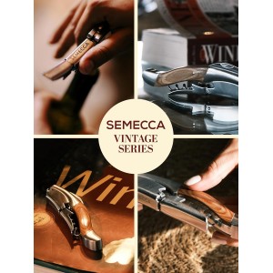 Semecca® Wine Opener – Professional Waiter’s Corkscrew, Double Hinged Wine Key, Wine Bottle Opener with Wooden Gift Box, Gift for Wine Lovers