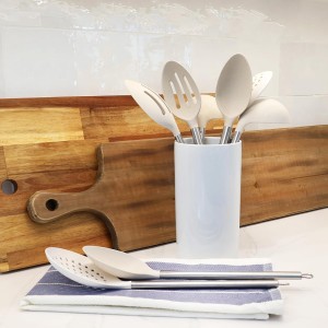 Beille Wheat Straw Skimmer Spoon with Stainless Steel Handle Cooking Baking Kitchen Utensils, 13.5 Inch