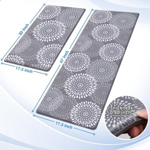 LuxStep Kitchen Mats for Floor,Cushioned Rug Anti-Fatigue Mats for Kitchen Decor Accessories,Waterproof Non-Slip Mats and Rugs Set for Office,Floor,Laundry 17.3