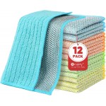 Orighty Multipurpose Wire Dishwashing Rag 12 Pcs, Upgraded Double-Layer Non-Scratch Wire Dish Cleaning Cloths, Kitchen Reusable Steel Scrubber, Powerful Dishcloth Rag for Cookware, Multicolor, 7