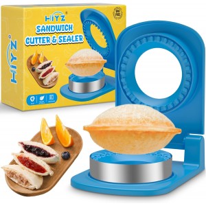 HiYZ Sandwich Cutter and Sealer - Stainless Steel Decruster Sandwich Maker - Peanut Butter and Jelly Crustless Sandwich Bread Pancake Maker Cookie Cutter for Kids Children Boys Girls