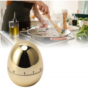 Egg Timer Rotate,60 Minutes Egg Model Mechanical Timer Cooking Alarm Clock Manual Timer for Kitchen Gold Home Gardening Kitchen Tools(Gold)