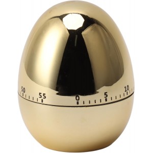 Egg Timer Rotate,60 Minutes Egg Model Mechanical Timer Cooking Alarm Clock Manual Timer for Kitchen Gold Home Gardening Kitchen Tools(Gold)