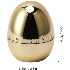Egg Timer Rotate,60 Minutes Egg Model Mechanical Timer Cooking Alarm Clock Manual Timer for Kitchen Gold Home Gardening Kitchen Tools(Gold)