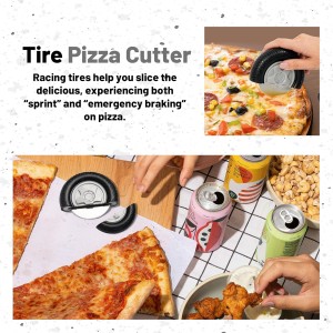 YOBRO Tire Pizza Cutter Wheel By YOBRO- Pizza Cutter, Pizza Slicer Stainless Steel, Funny Kitchen Accessories,gift for Car Lovers,White Elephant Gifts,Stocking Stuffers for Family