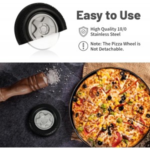 YOBRO Tire Pizza Cutter Wheel By YOBRO- Pizza Cutter, Pizza Slicer Stainless Steel, Funny Kitchen Accessories,gift for Car Lovers,White Elephant Gifts,Stocking Stuffers for Family