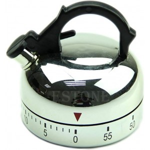 60 Minute Counting Teapot Shaped Kitchen Cooking Alarm Clock Timer Mechanical Teapot Mechanical Timer