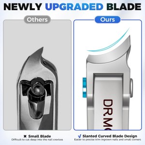 Toenail Clippers for Thick Toenails for Seniors, Slanted Nail Clippers for Men Thick Ingrown Nails with Wide Jaw Opening, Heavy Duty Curved Large Fingernail Ingrown Toenail Clippers