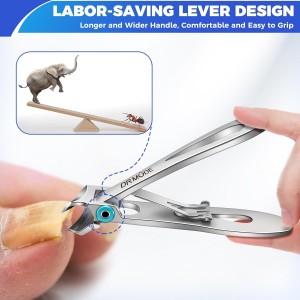 Toenail Clippers for Thick Toenails for Seniors, Slanted Nail Clippers for Men Thick Ingrown Nails with Wide Jaw Opening, Heavy Duty Curved Large Fingernail Ingrown Toenail Clippers