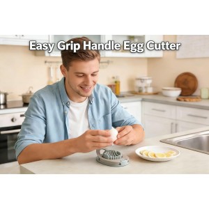 2pcs Egg Slicer for Boiled Eggs, Kiwifruit Strawberry Cutter with Stainless Steel Wire