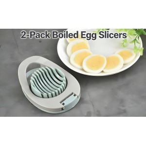 2pcs Egg Slicer for Boiled Eggs, Kiwifruit Strawberry Cutter with Stainless Steel Wire