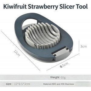 2pcs Egg Slicer for Boiled Eggs, Kiwifruit Strawberry Cutter with Stainless Steel Wire