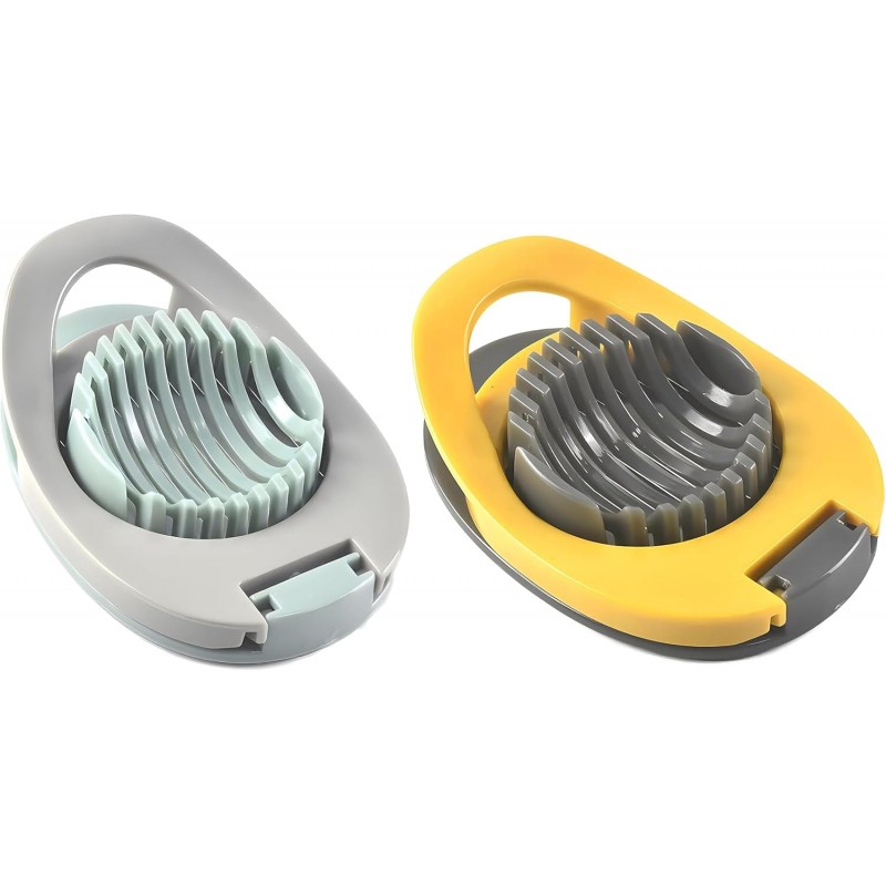 2pcs Egg Slicer for Boiled Eggs, Kiwifruit Strawberry Cutter with Stainless Steel Wire