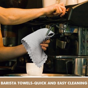 AIDEA Microfiber Cleaning Cloth for Glass 12PK, Grey, Lint Free Cloth Polishing Cleaning Rags, Stainless Steel Wipes, Barista Coffee Towel, Magic Cleaning Cloth for Glass, Windows, Mirrors, 11×11