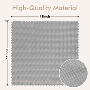 AIDEA Microfiber Cleaning Cloth for Glass 12PK, Grey, Lint Free Cloth Polishing Cleaning Rags, Stainless Steel Wipes, Barista Coffee Towel, Magic Cleaning Cloth for Glass, Windows, Mirrors, 11×11