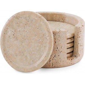 Marble Coasters Set of 6 Round 3.5 Inch ...