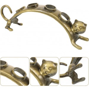 PRETYZOOM Cat Wine Stopper Holder Countertop Rack Metal Wine Pourer Organizer Small Bottle Stopper Stand for Home Bar Kitchen Display