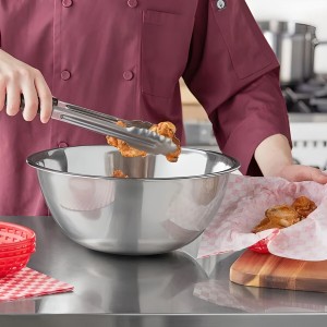 OCS Parts 8 Quart Mixing Bowls | Set of 2 | 13.25-Inch Stainless Steel Professional Grade Flat Base Mixing Bowls for Home and Commercial Kitchens