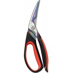 LIVINGO Heavy Duty Kitchen Scissors - Titanium Coated Sharp Poultry Shears Multipurpose for Cutting Chicken Bones, Meat, Vegetable Food, 9.5 Inches Comfortable Grip with Safe Lock