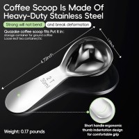 Coffee Scoop 2 tablespoon Measuring Spoons(30ml 2pcs), Ergonomics Design Coffee Scooper 2 tbsp Metal Stainless Steel Manufacture，coffee scoop for ground coffee Protein Powder Sugar Cereal,Etc.