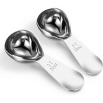 Coffee Scoop 2 tablespoon Measuring Spoons(30ml 2pcs), Ergonomics Design Coffee Scooper 2 tbsp Metal Stainless Steel Manufacture，coffee scoop for ground coffee Protein Powder Sugar Cereal,Etc.