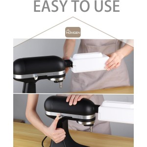 HOMGEN Meat Tenderizer for KitchenAid-Stainless Steel Meat Tenderizer Attachment with Durable Gears- Universal Fit All KitchenAid Models-Professional Meat Pounder for Beef/Pork/Includes Sturdy Cover