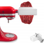 HOMGEN Meat Tenderizer for KitchenAid-Stainless Steel Meat Tenderizer Attachment with Durable Gears- Universal Fit All KitchenAid Models-Professional Meat Pounder for Beef/Pork/Includes Sturdy Cover