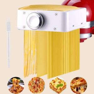 3-in-1 Pasta Attachment for KitchenAid Stand Mixer, Pasta Roller & Cutter Set with Spaghetti & Fettuccine Cutters, Quick Install Pasta Maker Accessories for Home Chefs & Foodie Gifts