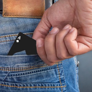 10Pcs Ace of Spades Bottle Openers, Poker Card Bottle Openers, Stainless Steel Portable Metal Credit Card Beer Bottle Can Cap Openers for Wallet Pocket Wedding Birthday Party (10, Black)