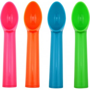 4pcs Plastic Ice Cream & Fruit Scoop, 7....