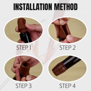 2026 Upgraded Wine Stoppers for Wine Bottles, Reusable Sparkling Wine Bottle Silicone Wine Bottle Stopper, Cover Wine Bottle Caps for Champagne Beer Home Kitchen Bars Use (4)