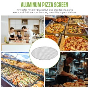 OCS Parts 14-Inch Aluminum Pizza Screen | Commercial Grade Pizza Tray Screen for Home Cooking, Pizzerias and Restaurants
