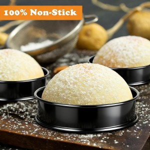6pcs English Muffin Rings, 4 Inch Double Rolled Stainless Steel Crumpet & Tart Rings, Non-Stick for Muffin, Crumpet, Fry Eggs