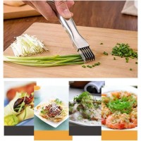2024 New Shred Silk The Knife, Stainless Steel Chopped Green Onion Knife, Kitchen Vegetable Cutter Sharp Scallion Shredding Cutter Shred Knife Household Multifunctional Food Slicer Gadget